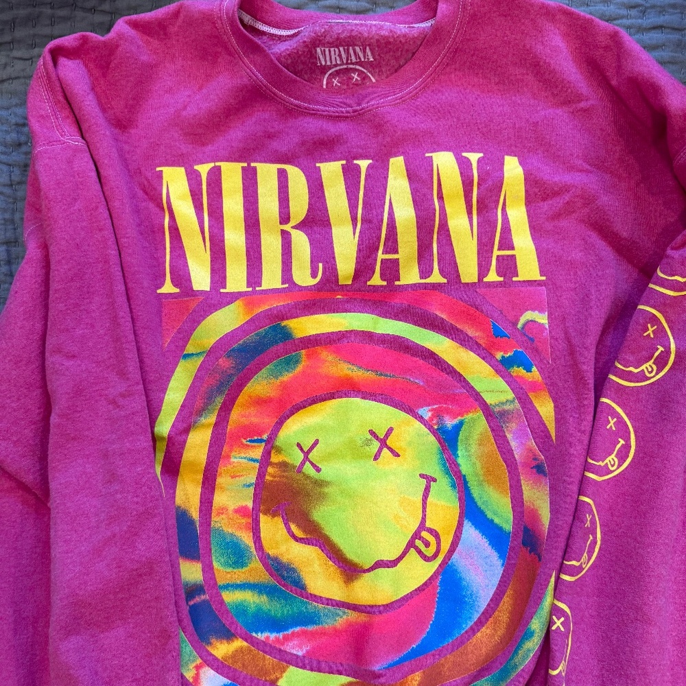 Nirvana Oversized Smile Sweatshirt